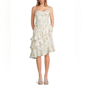 70/21 Floral Asymmetric Dress